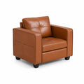 Sessel aus Leder Braun 85x90x80 cm