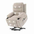 Massagesessel mit Aufstehhilfe Beige Polyester
