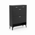 Schuhschrank Schwarz MDF 120cm Höhe